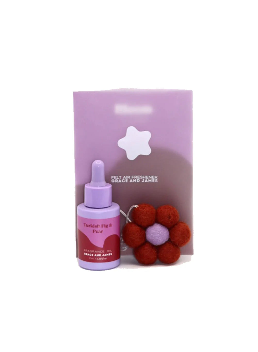 Grace and James Bloom Collection Felt Air Freshener, Turkish Fig & Pear