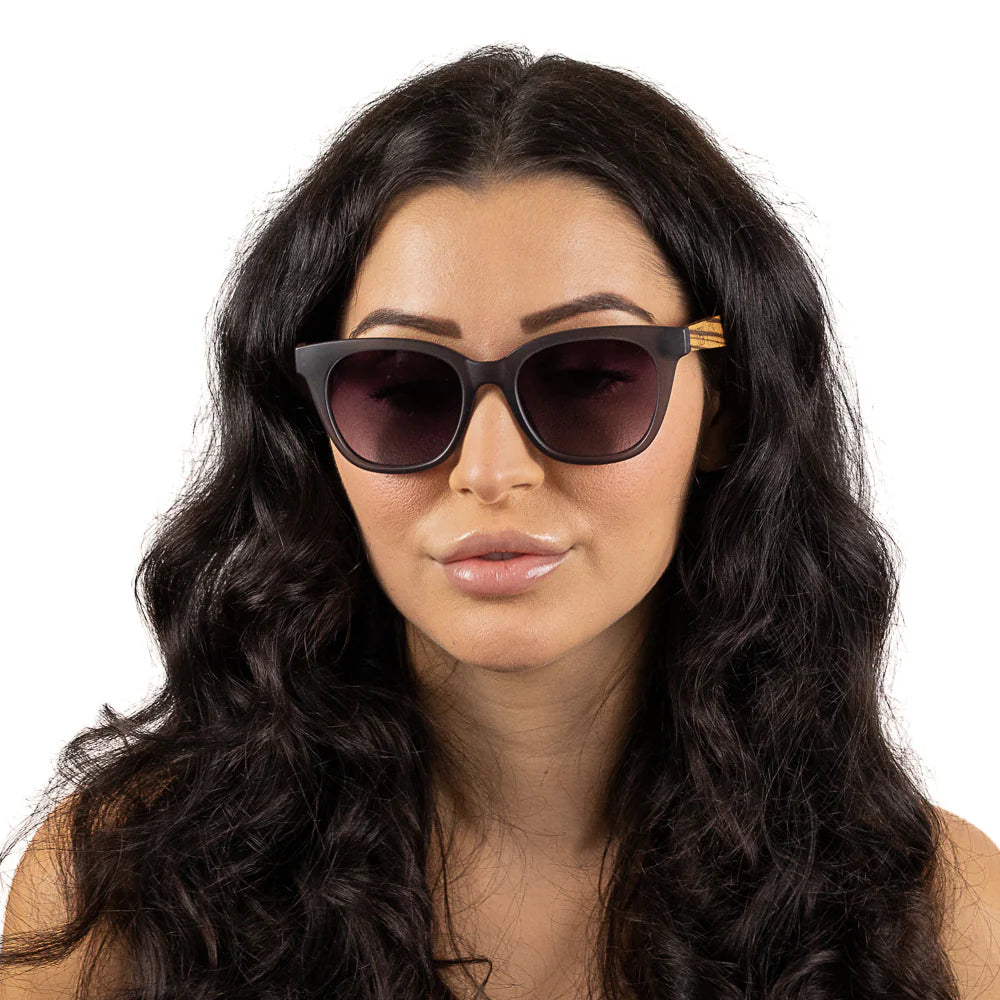 Soek Lila Grace Sunglasses, Charcoal Grey