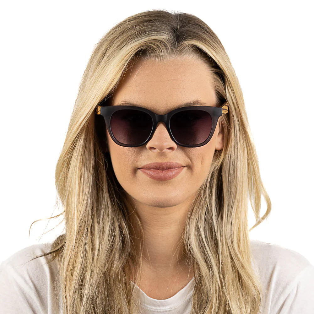 Soek Lila Grace Sunglasses, Charcoal Grey