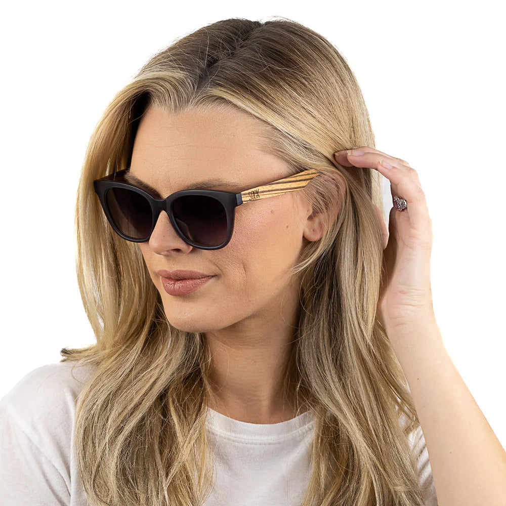 Soek Lila Grace Sunglasses, Charcoal Grey