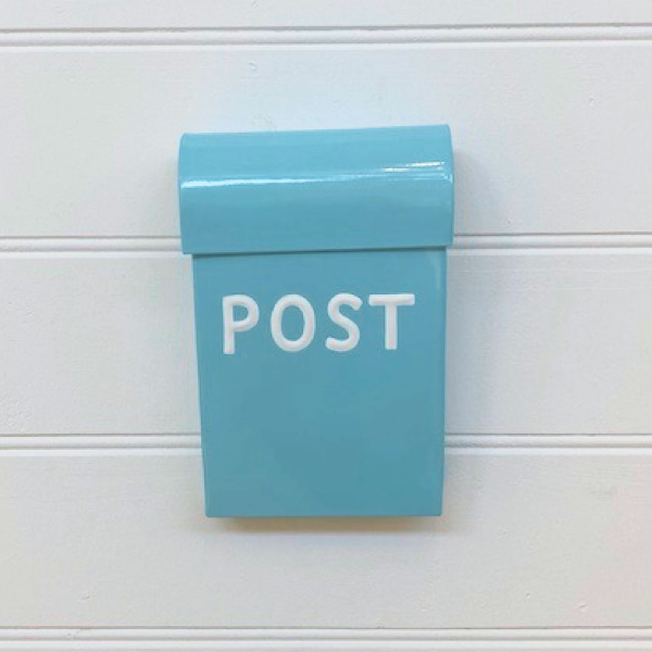 Carnival Homewares Medium Post Box, Soft Aqua