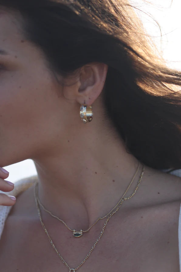 ToniMay Coronet Moonstone Hoops, Gold