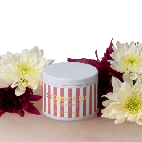George & Edi Mini Candle in a Tin, Peony
