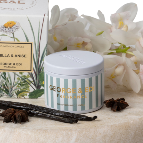 George & Edi Mini Candle in a Tin, Vanilla & Anise