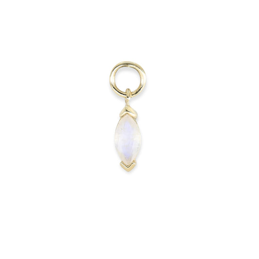 ToniMay Marquise Moonstone Earring Charm, Gold