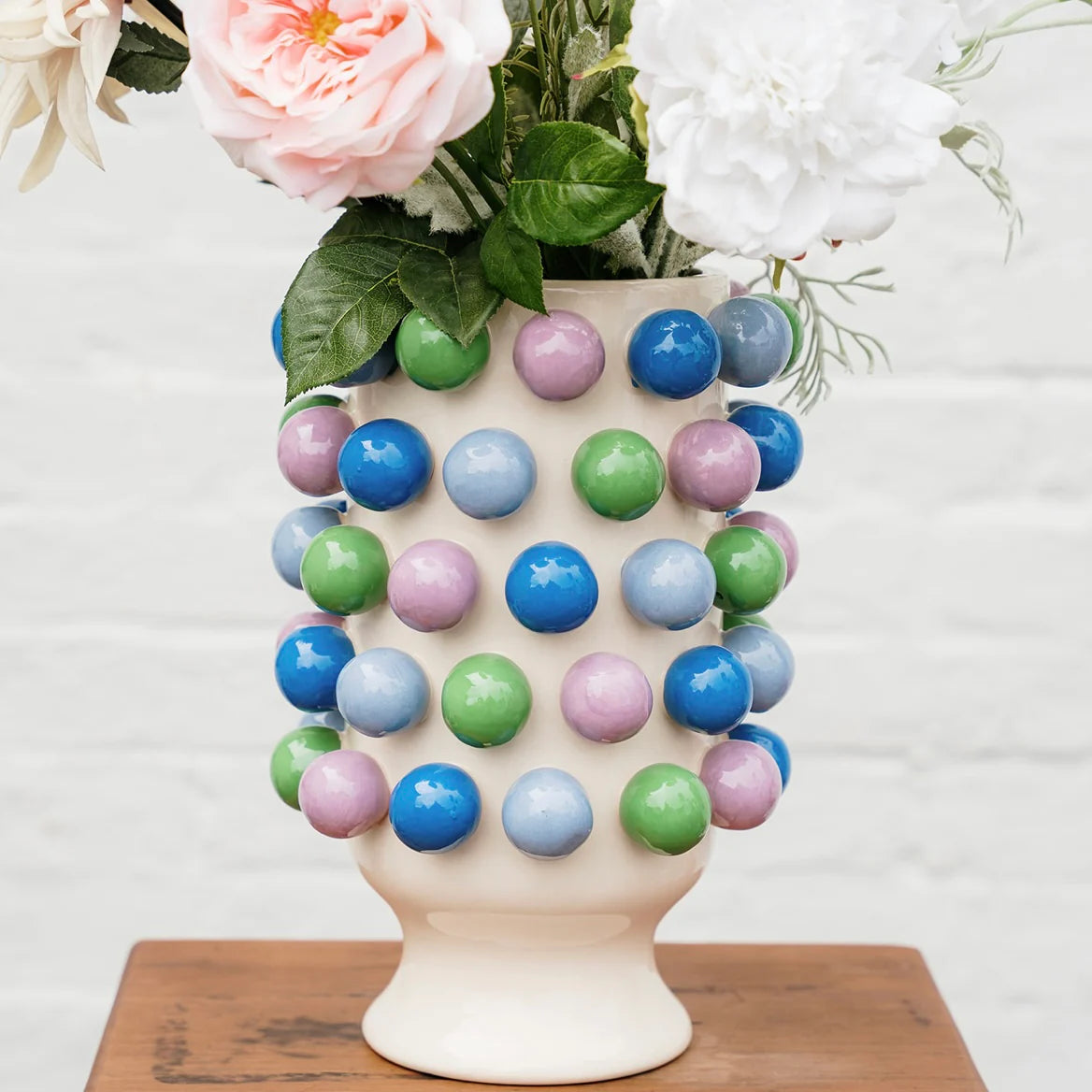 Noss & Co Large Bubble Vase, Blue Green & Purple