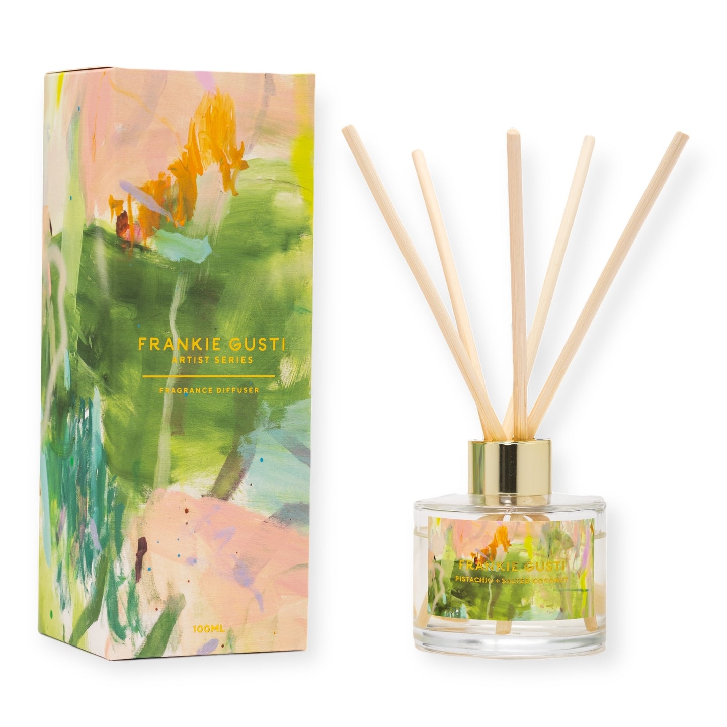 Frankie Gusti Artist Series Diffuser, Pistachio & Salted Coconut