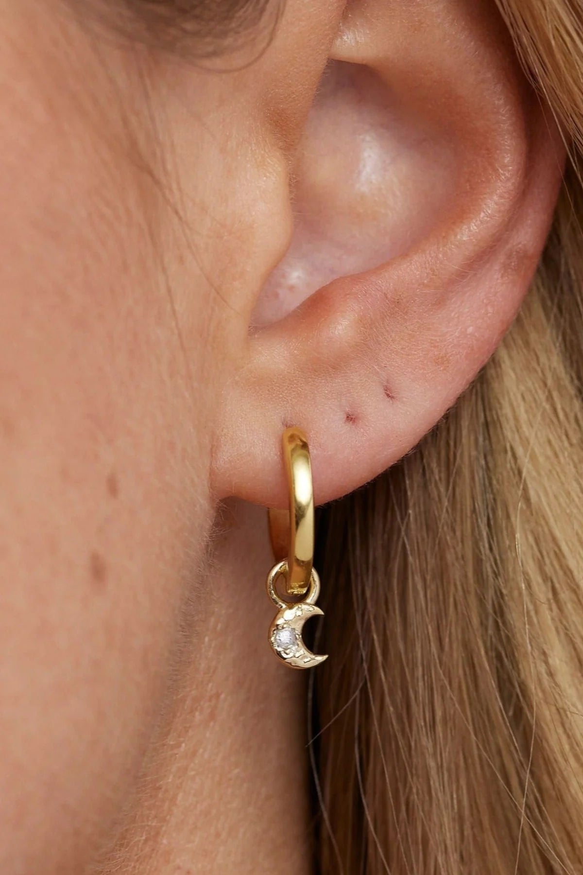 ToniMay Moon Earring Charm, Gold