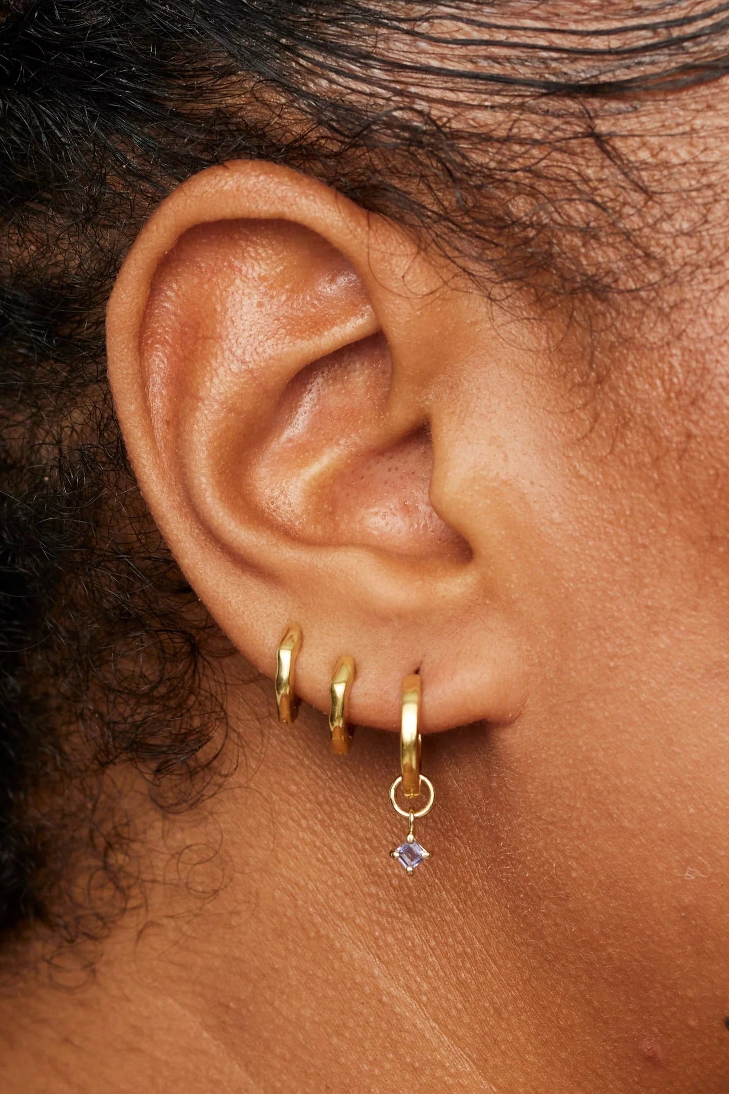 ToniMay Petite Iolite Earring Charm, Gold