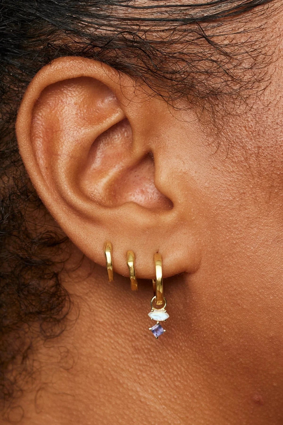 ToniMay Astrid Marquise Iolite Earring Charm, Gold