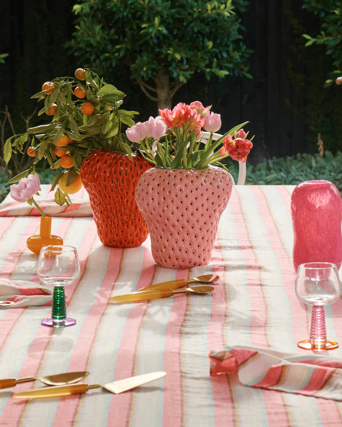 Kip & Co Pineberry Vase, Pink