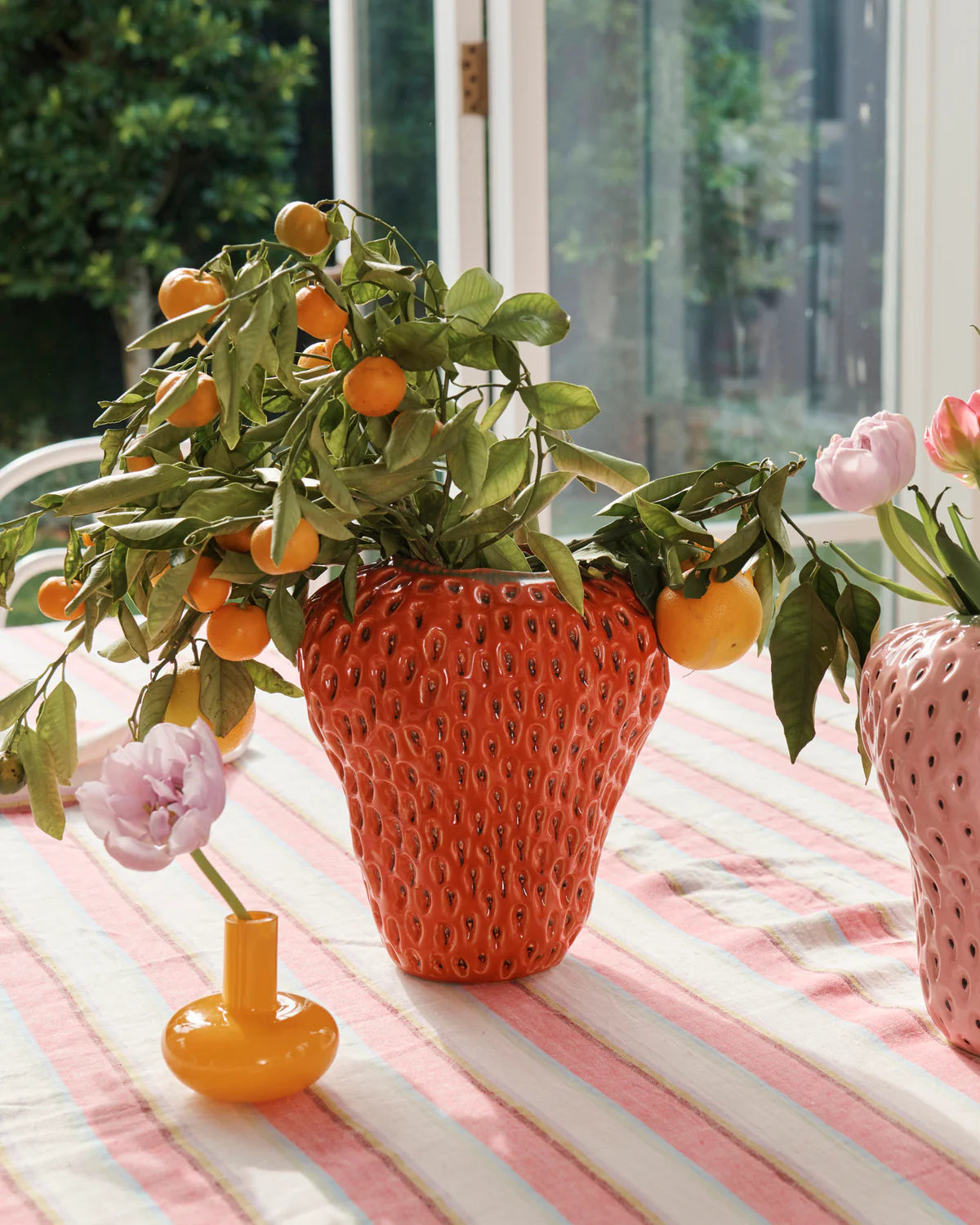 Kip & Co Strawberry Vase, Red