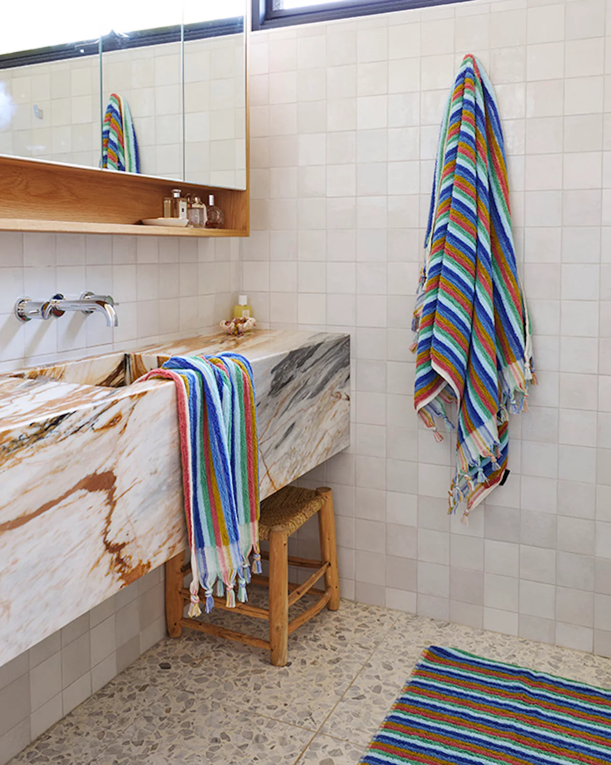 Kip & Co Turkish Bath Towel, Madeira Stripe