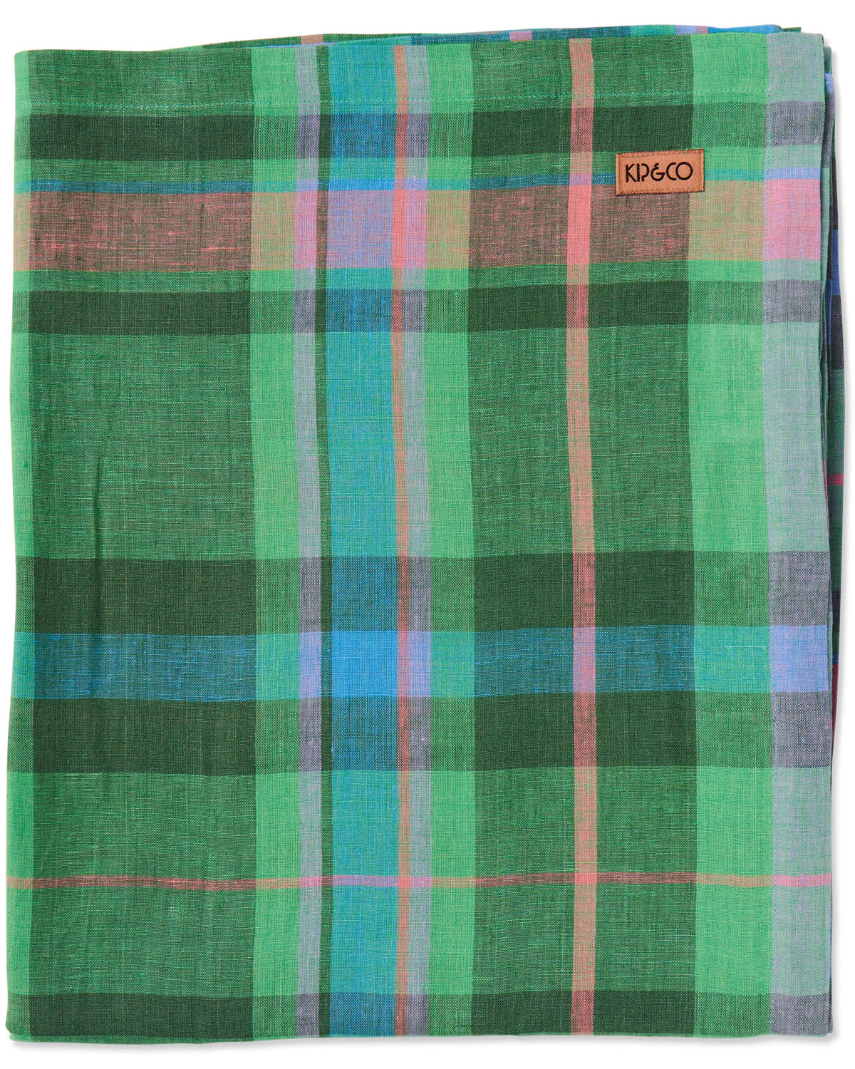 Kip & Co Linen Tablecloth Large Rectangular, Jewel Of The Nile Tartan