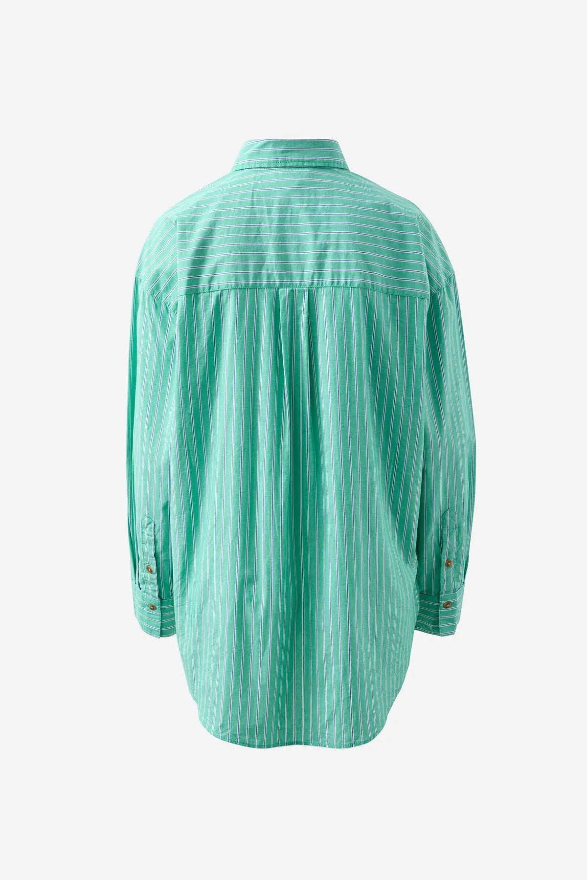 Ceres Life Peta Oversized Shirt, Zesty Green Triple Stripe