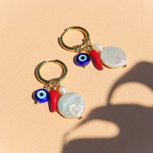 Kingston Huggie Hoop Earrings, Palermo
