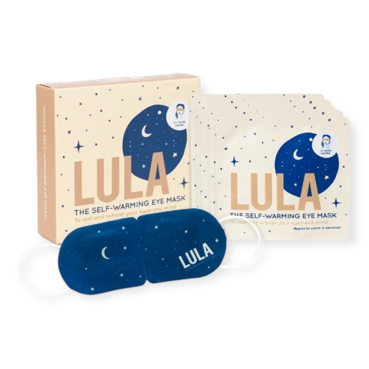 Lula Self Warming Eye Mask (5 pack), Vanilla