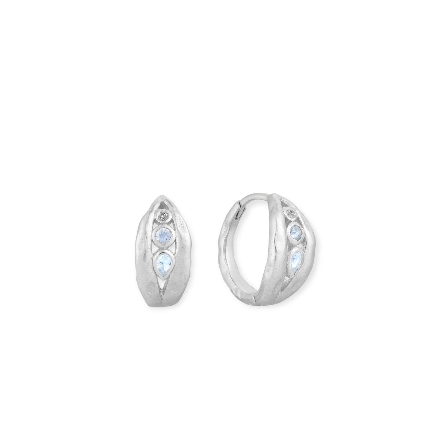 ToniMay Dahlia Hoops, Silver