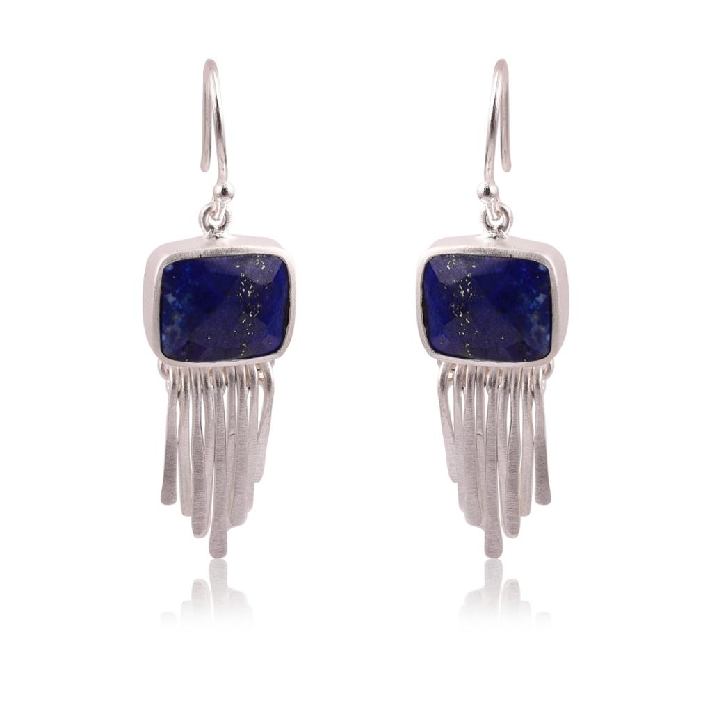 Susan Rose Orphelia Lapis Earrings Silver