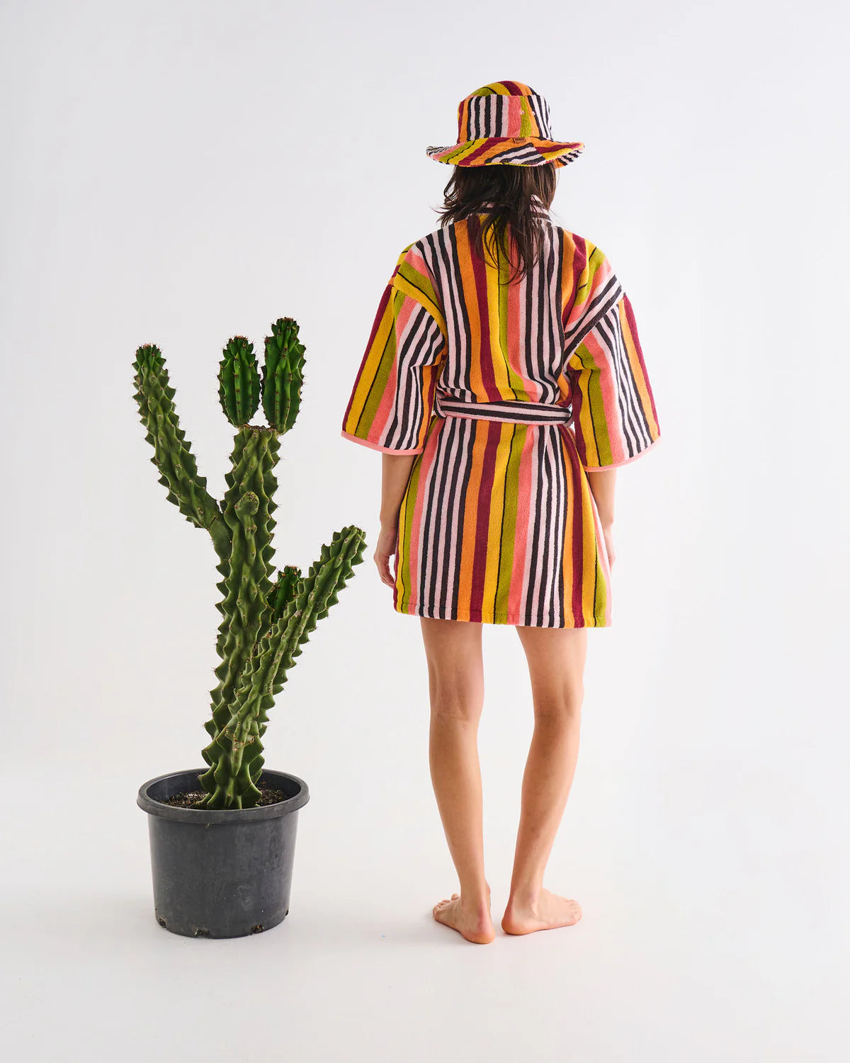 Kip & Co Terry Mini Robe, Casablanca Stripe