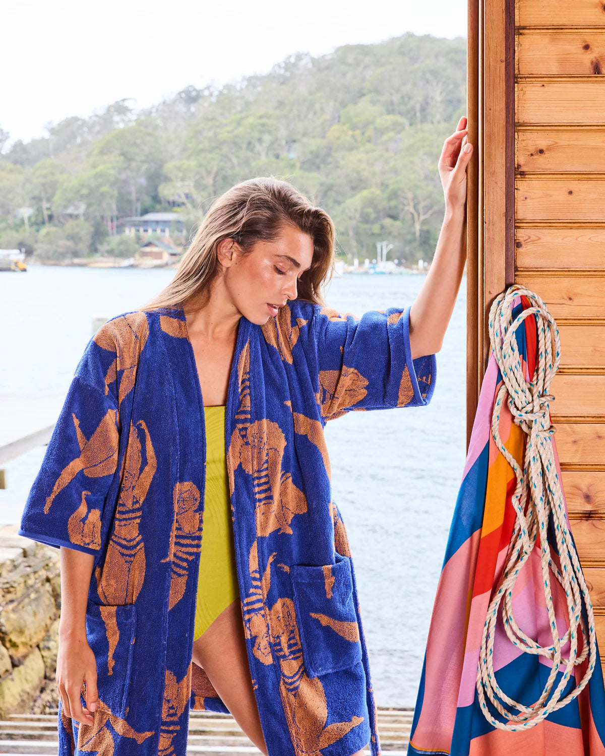 Kip & Co Terry Mini Robe, Sun Kissed