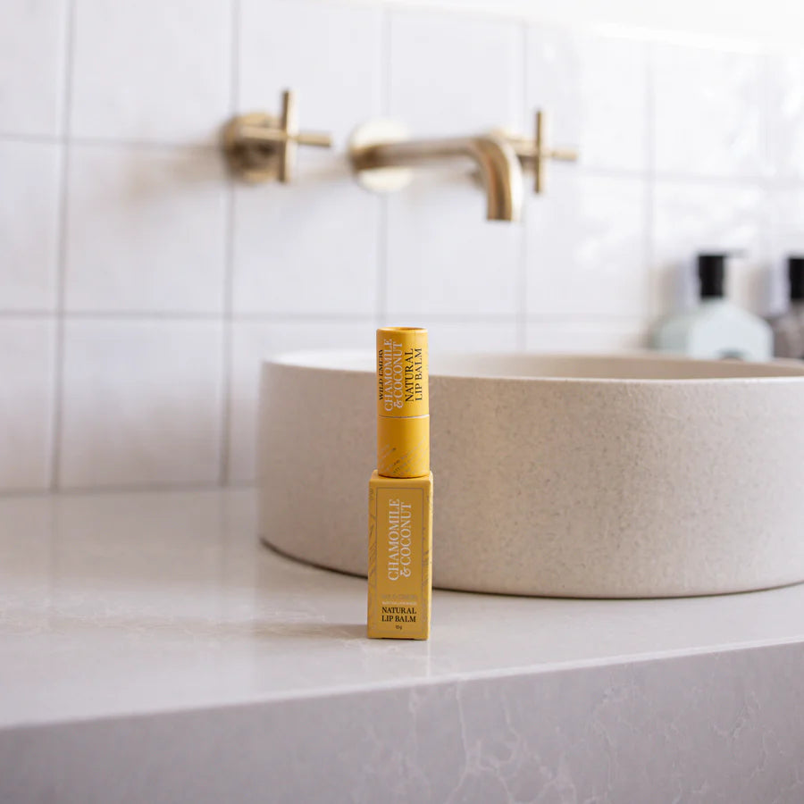 Wild Emery Natural Lip Balm, Chamomile & Coconut