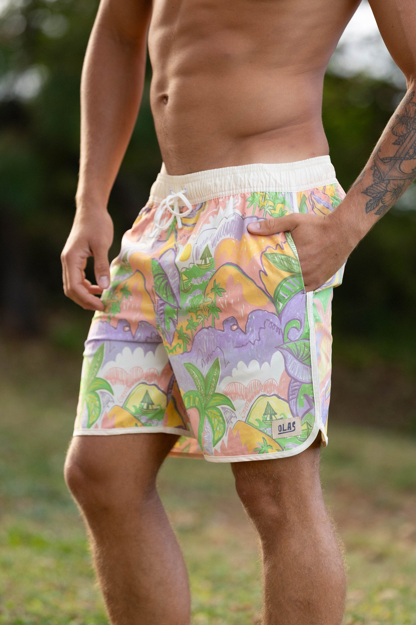 Olas Supply Co. Sandbar Boardshorts, Mens