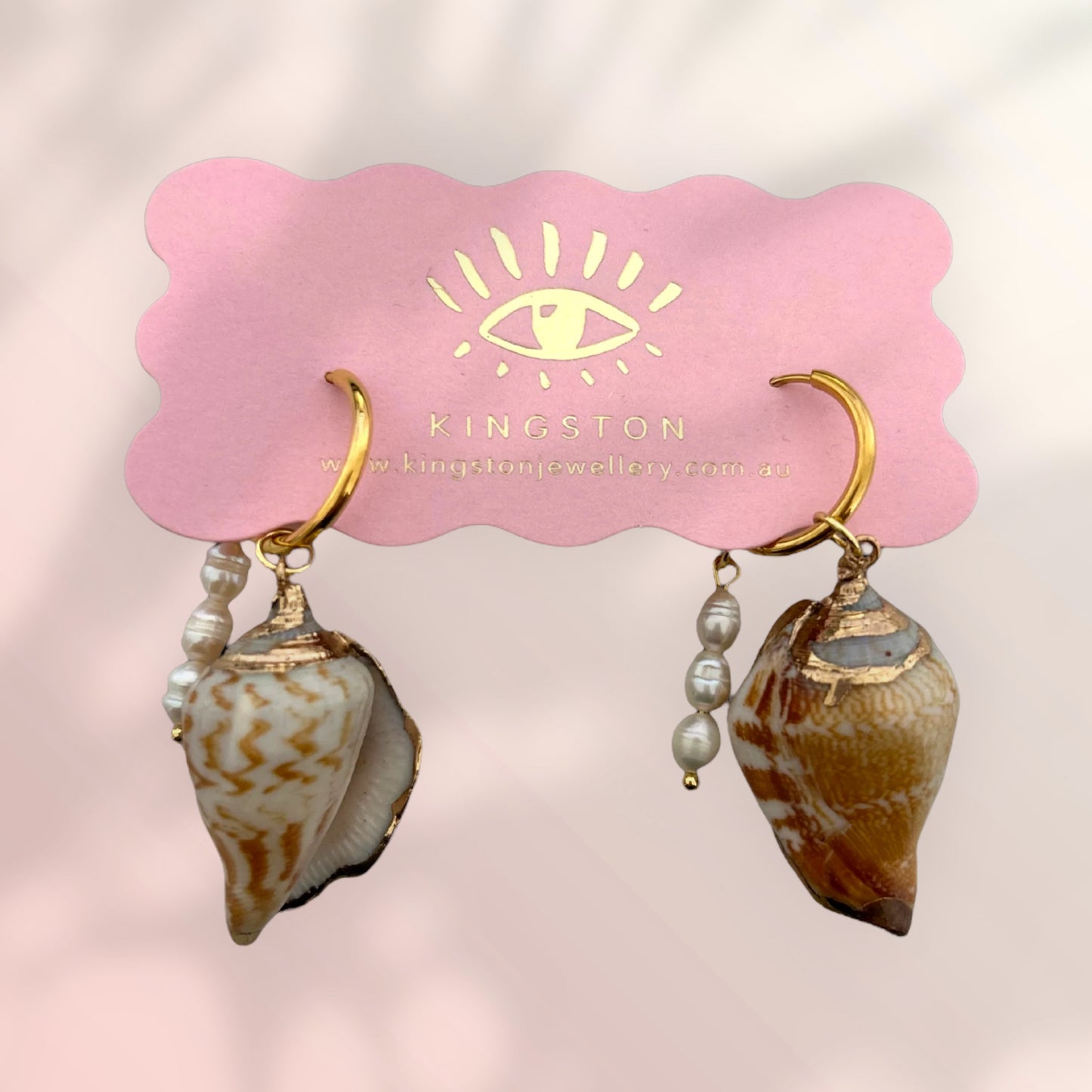 Kingston Shell Huggie Hoop Earring