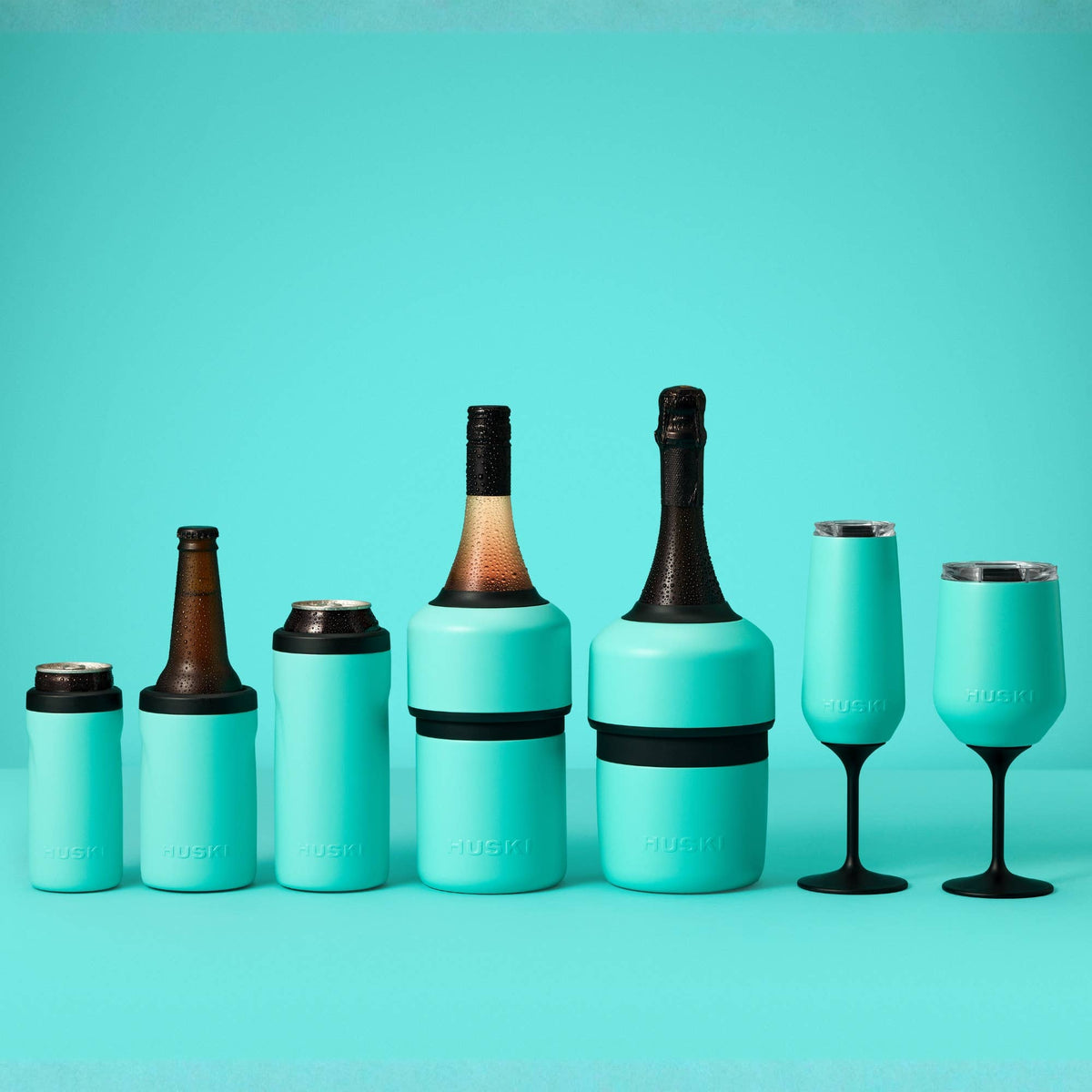 Huski Champagne Flute, Turquoise