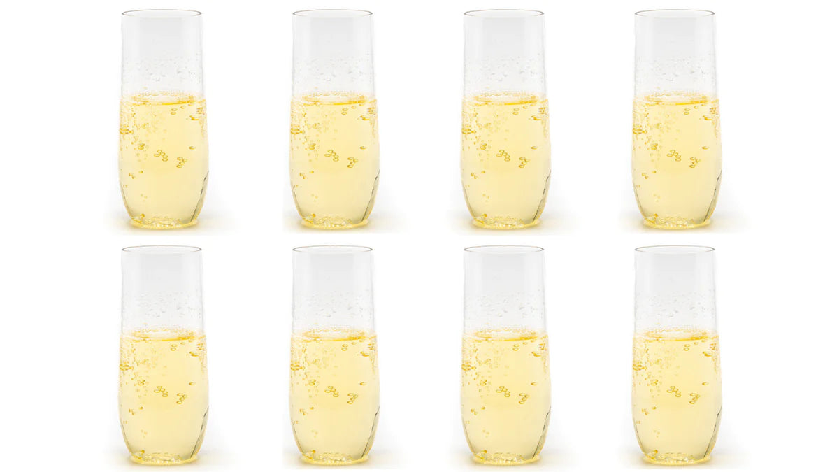 Rowdy Crowd Family Champagne Pack 8 champagne glasses