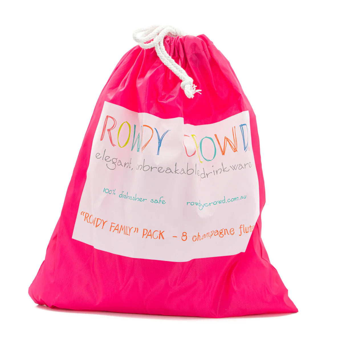 Rowdy Crowd Family Champagne Pack 8 champagne glasses