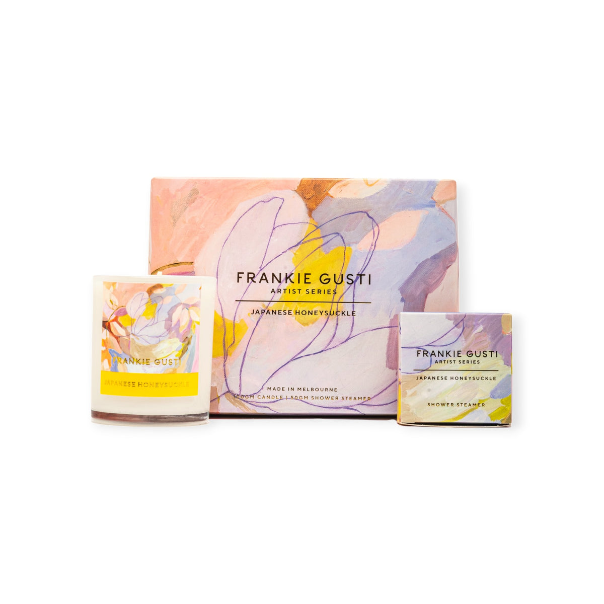 Franki Gusti Artist Series Candle & Steamer Duo, Japanese Honeysuckle