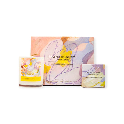 Franki Gusti Artist Series Candle & Steamer Duo, Japanese Honeysuckle