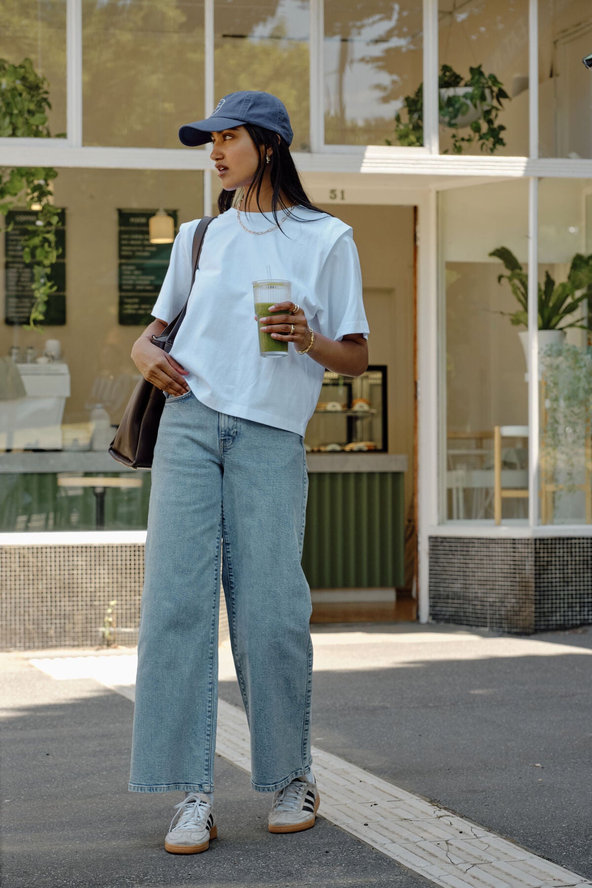 Ceres Life Evie Wide Leg Jean, Mid Vintage Blue