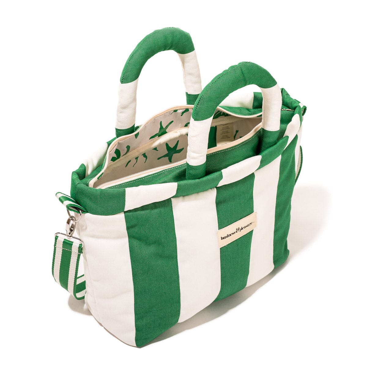 Business and Pleasure The Cloud Cooler Tote Bag, Crew Canyon Green Stripe