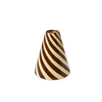 Jones & Co Jester Vase, Chocolate Swirl