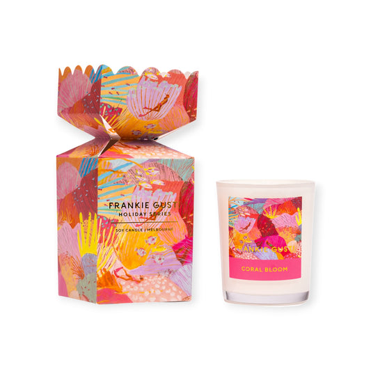 Franki Gusti Artist Series Holiday Ornament Candle, Coral Bloom