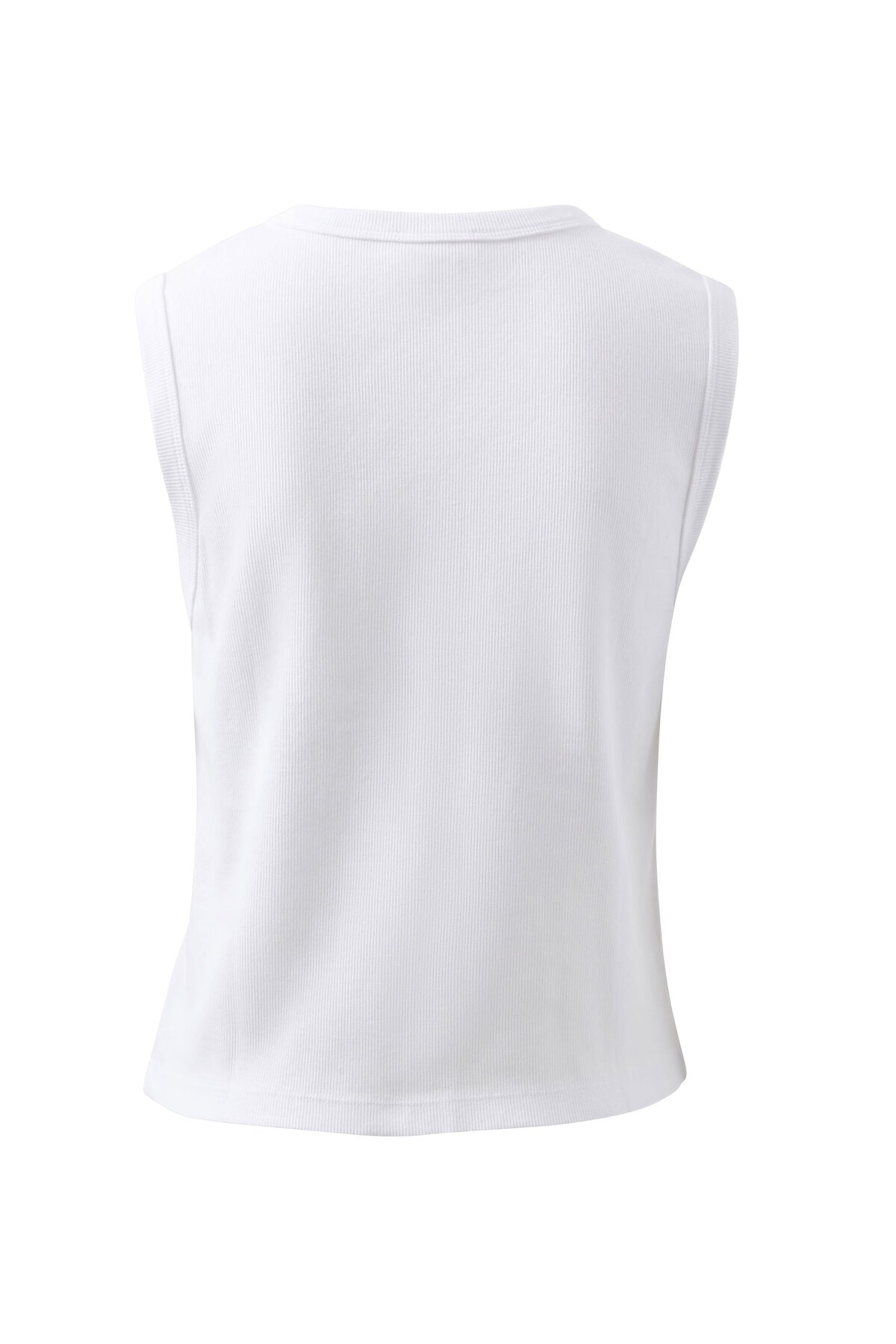 Ceres Life Lyla Button Through Rib Tank, White
