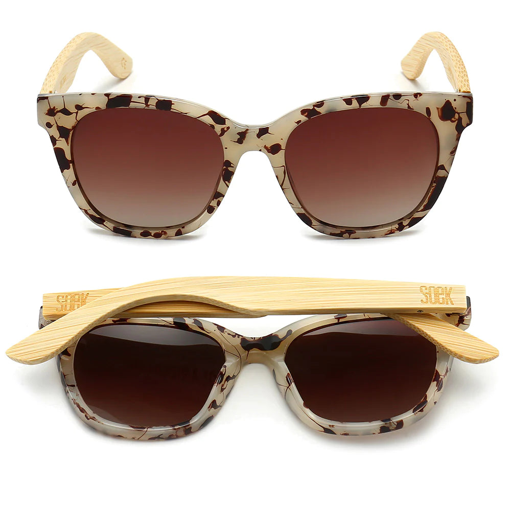 Soek Lila Grace Sunglasses, Ivory Tortoiseshell