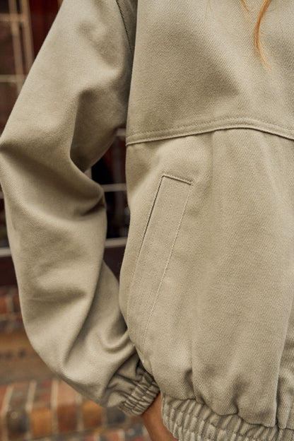 Ceres Life Annie Bomber Jacket, Ash Green