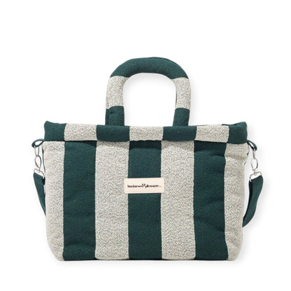 Business and Pleasure The Cloud Cooler Tote Bag, Terry Green Stripe