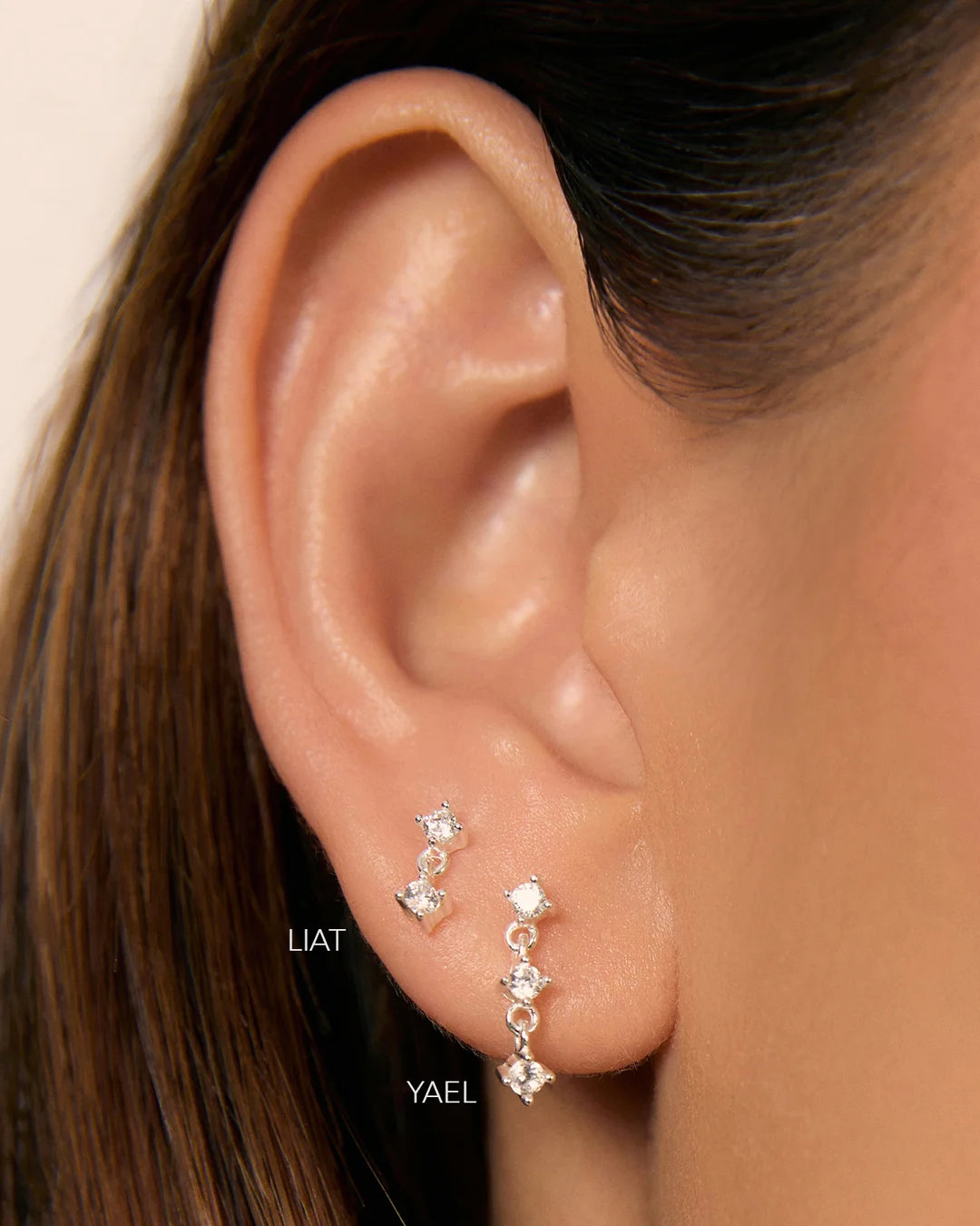 Arms Of Eve Liat Gold Earrings, Silver
