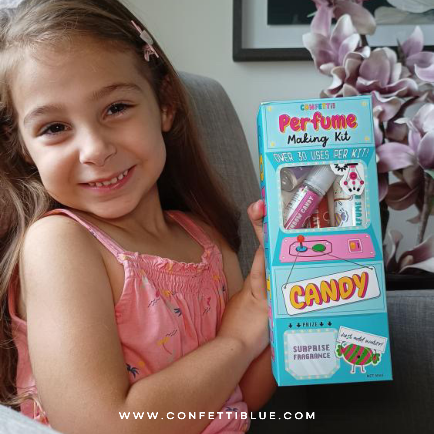 Confetti Blue Candy Scented Perfume Making Kit