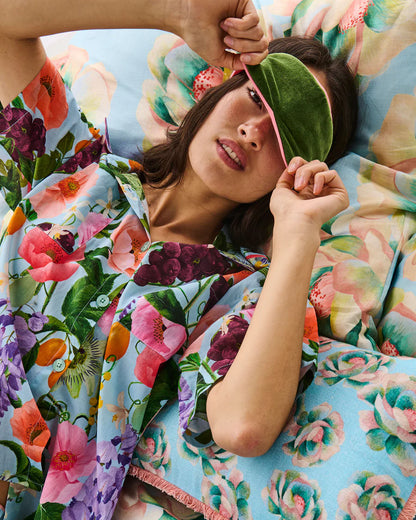 Kip & Co Bon Bon Eye Mask, Moss Velvet