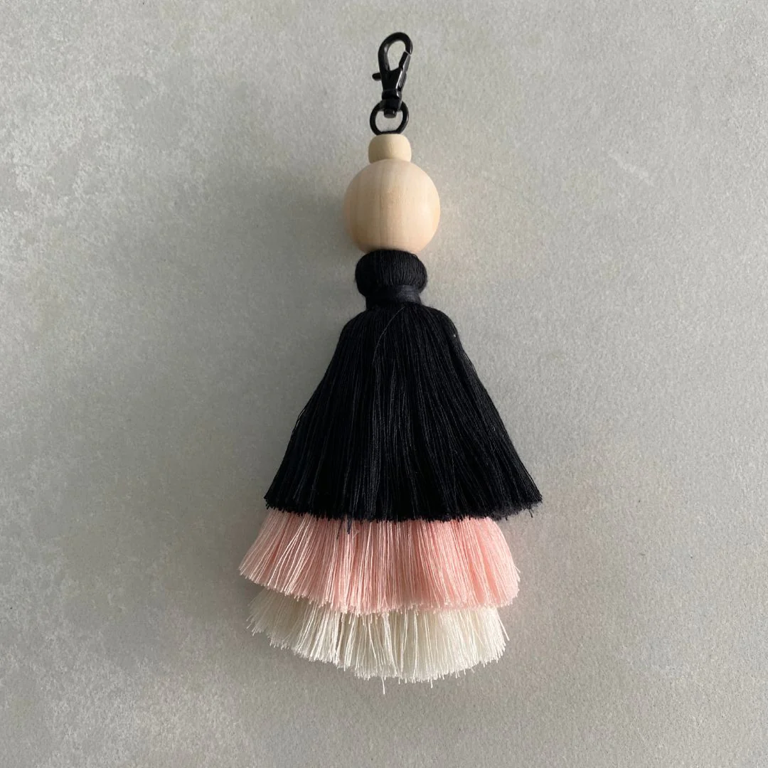 Love Friday Tassel 3 Tier, Black