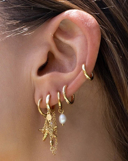 Arms Of Eve Cordelia Pearl Earrings, Gold