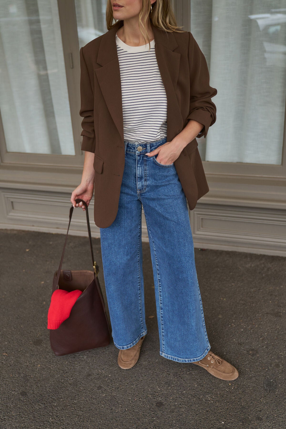 Ceres Life Evie Wide Leg Jean, Fresh Indigo