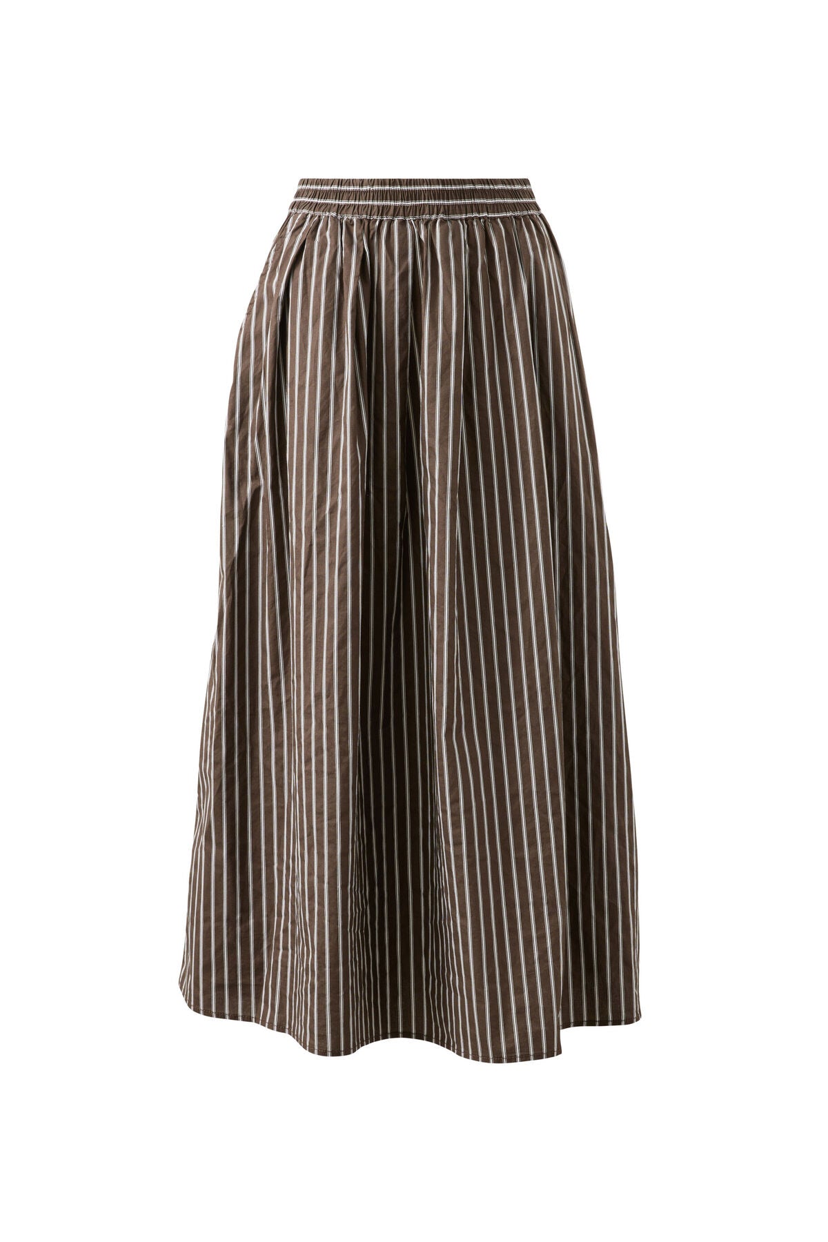 Ceres Life Florence Maxi Skirt, Chocolate with White Stripe