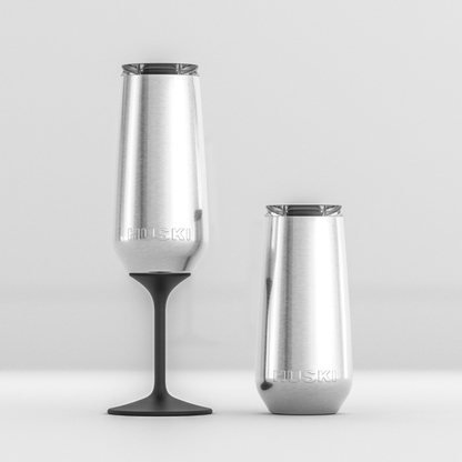 Huski Champagne Flute, Stone Grey