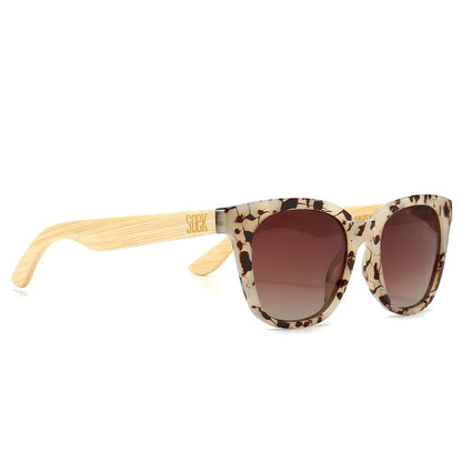 Soek Lila Grace Sunglasses, Ivory Tortoiseshell